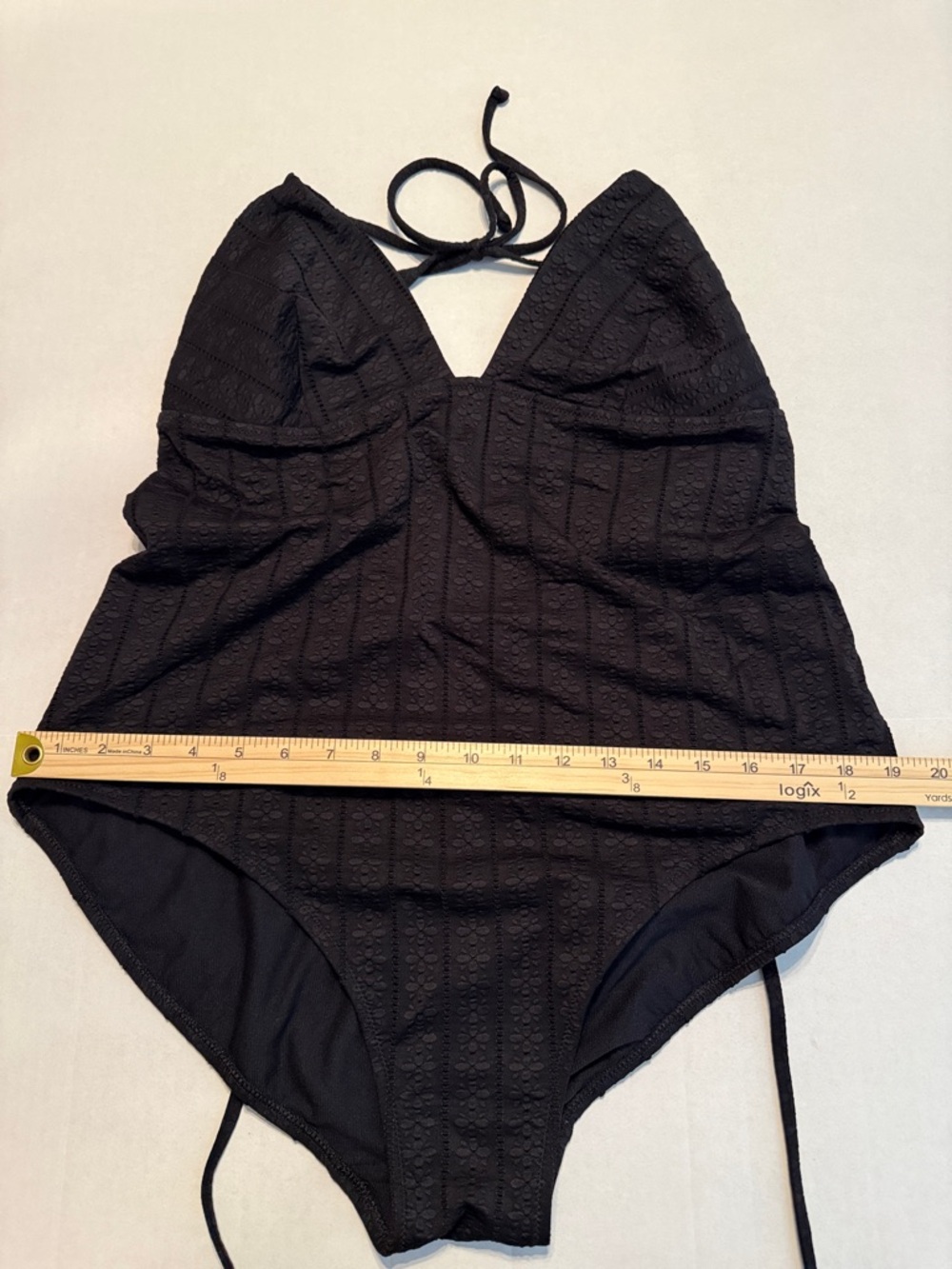 Boden Women’s Black Floral Symi String One Piece Swimsuit Size 16-18R - Picture 10 of 14